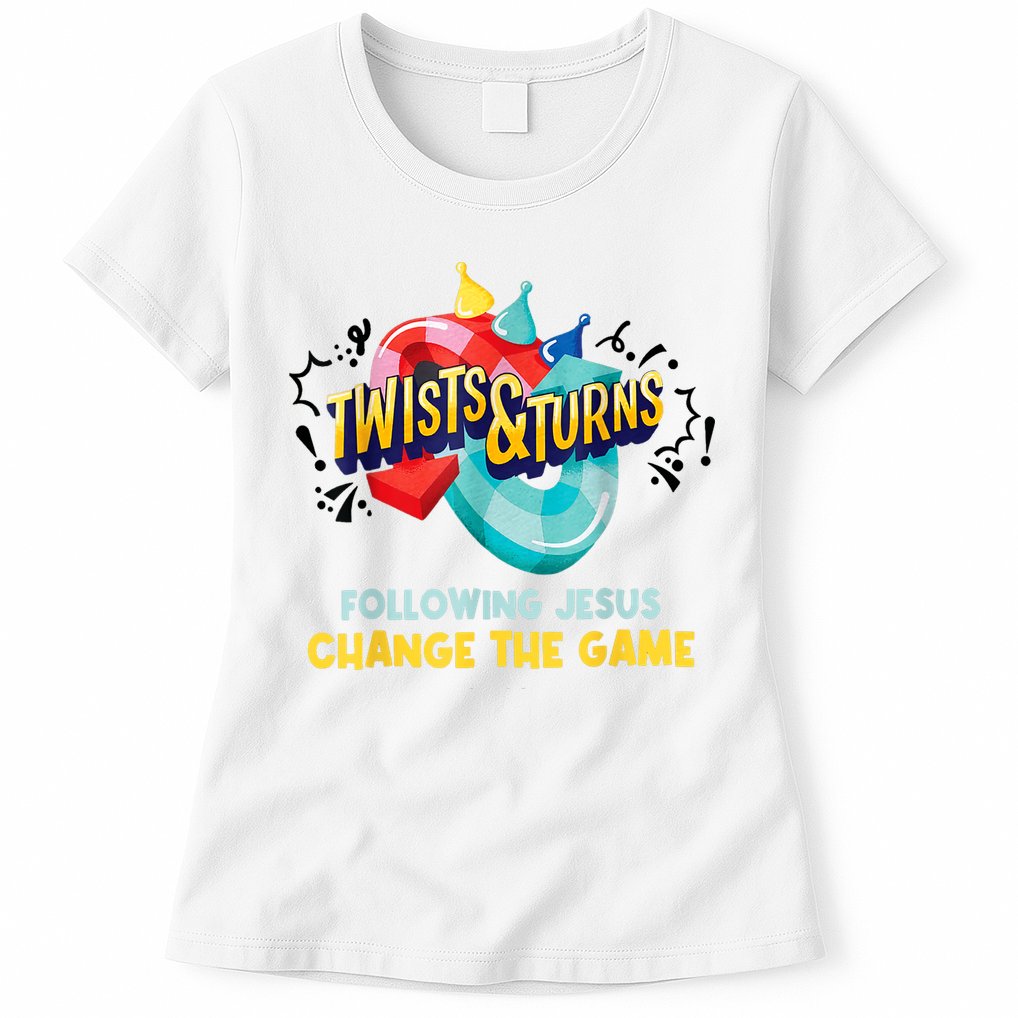 Twists And Turns VBS Follow Jesus Change The Games Womens T-Shirt