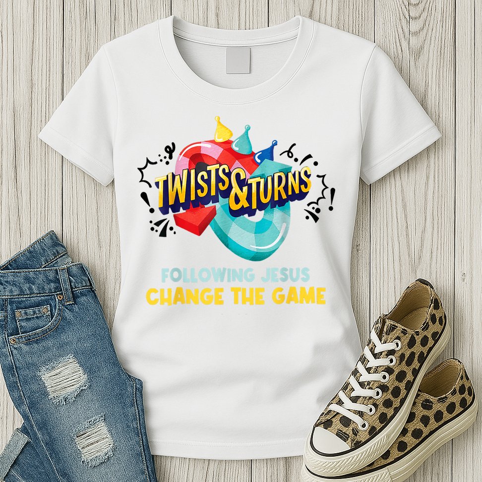 Twists And Turns VBS Follow Jesus Change The Games Womens T-Shirt