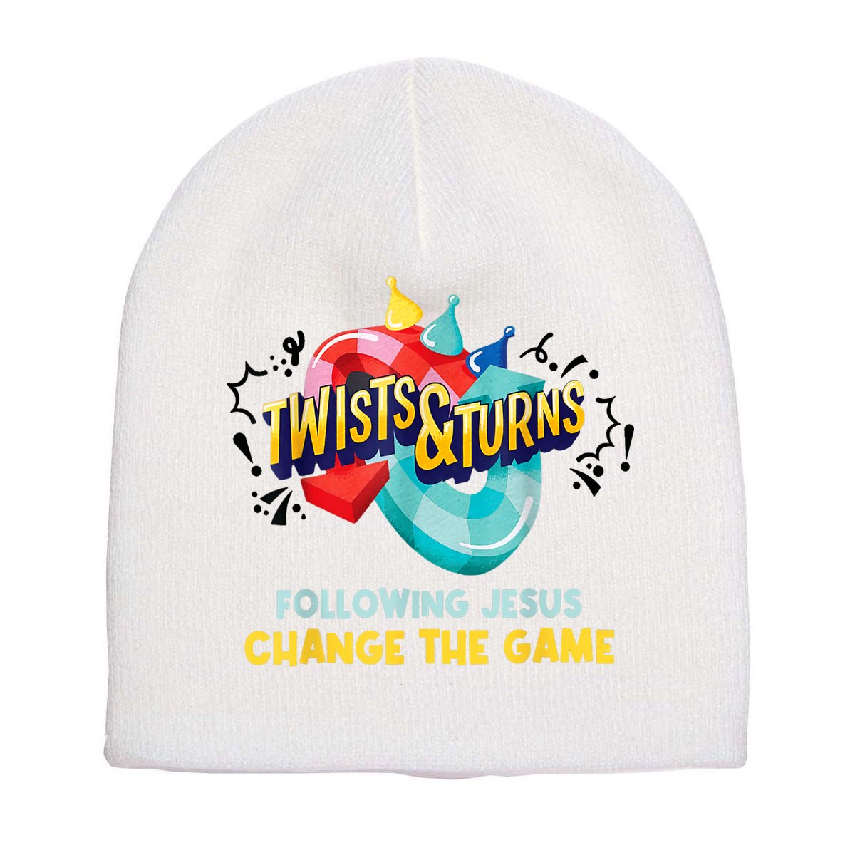 Twists And Turns VBS Follow Jesus Change The Games Short Acrylic Beanie