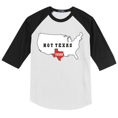 Texas And The Quote No Texas Kids Colorblock Raglan Jersey