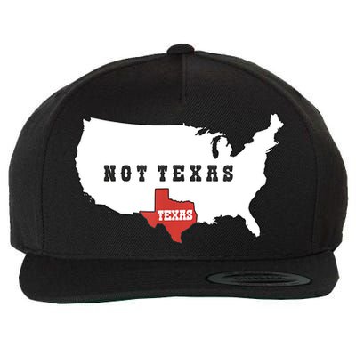 Texas And The Quote No Texas Wool Snapback Cap