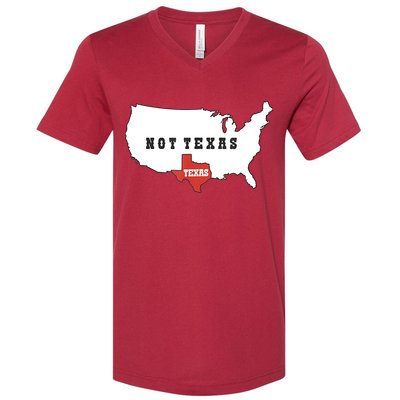 Texas And The Quote No Texas V-Neck T-Shirt