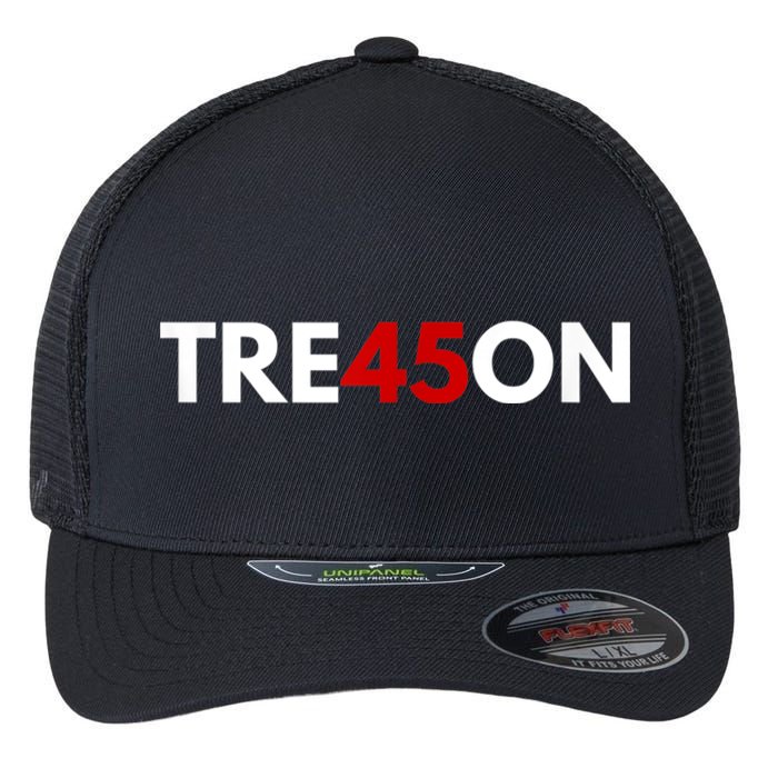 TRE45ON Anti Trump Treason 45 Flexfit Unipanel Trucker Cap