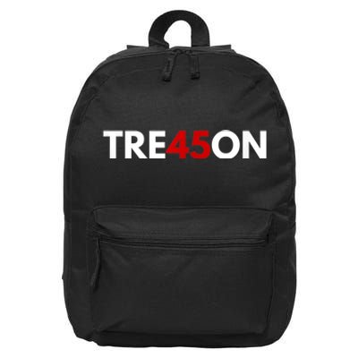 TRE45ON Anti Trump Treason 45 16 in Basic Backpack