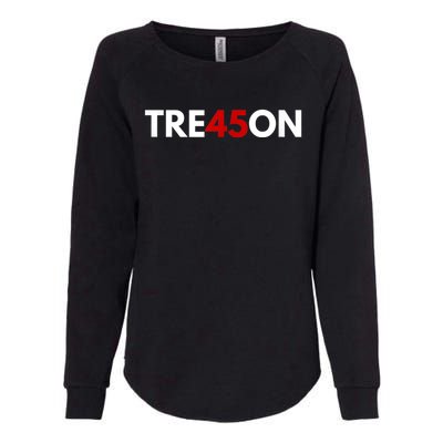 TRE45ON Anti Trump Treason 45 Womens California Wash Sweatshirt