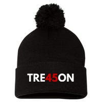 TRE45ON Anti Trump Treason 45 Pom Pom 12in Knit Beanie