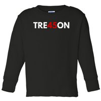 TRE45ON Anti Trump Treason 45 Toddler Long Sleeve Shirt