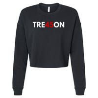 TRE45ON Anti Trump Treason 45 Cropped Pullover Crew