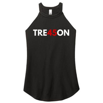 TRE45ON Anti Trump Treason 45 Women's Perfect Tri Rocker Tank