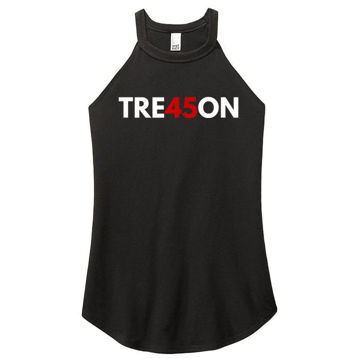 TRE45ON Anti Trump Treason 45 Women's Perfect Tri Rocker Tank