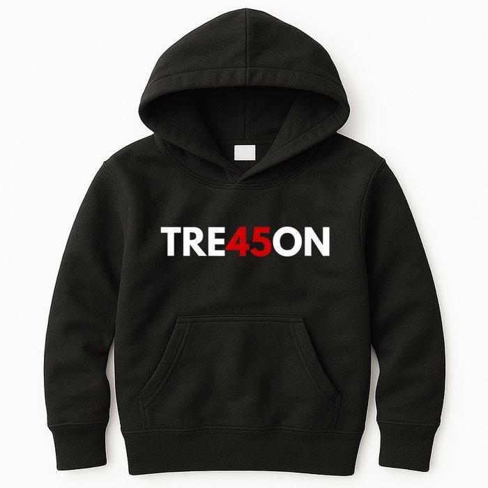 TRE45ON Anti Trump Treason 45 Kids Hoodie