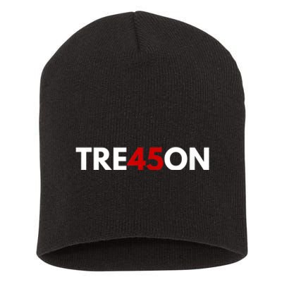 TRE45ON Anti Trump Treason 45 Short Acrylic Beanie