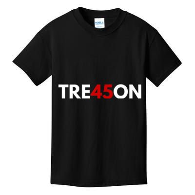 TRE45ON Anti Trump Treason 45 Kids T-Shirt