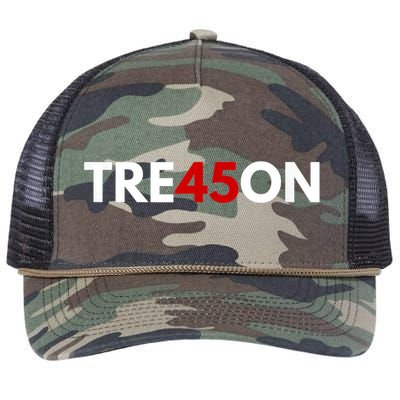 TRE45ON Anti Trump Treason 45 Retro Rope Trucker Hat Cap