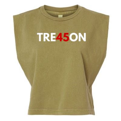 TRE45ON Anti Trump Treason 45 Garment-Dyed Women's Muscle Tee