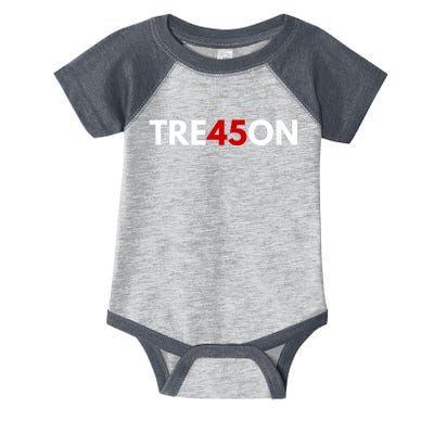 TRE45ON Anti Trump Treason 45 Infant Baby Jersey Bodysuit