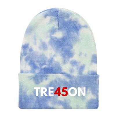 TRE45ON Anti Trump Treason 45 Tie Dye 12in Knit Beanie