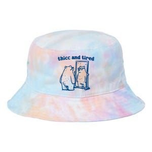 Thicc And Tired Bear Tie Dye Newport Bucket Hat