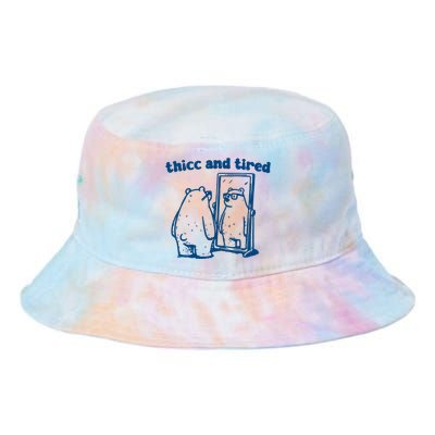 Thicc And Tired Bear Tie Dye Newport Bucket Hat