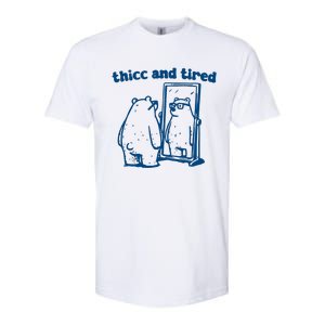 Thicc And Tired Bear Softstyle CVC T-Shirt