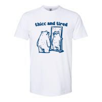 Thicc And Tired Bear Softstyle CVC T-Shirt