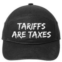 Tariffs Are Taxes Political View Against Tariffs 7-Panel Snapback Hat