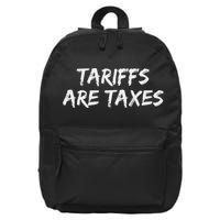 Tariffs Are Taxes Political View Against Tariffs 16 in Basic Backpack