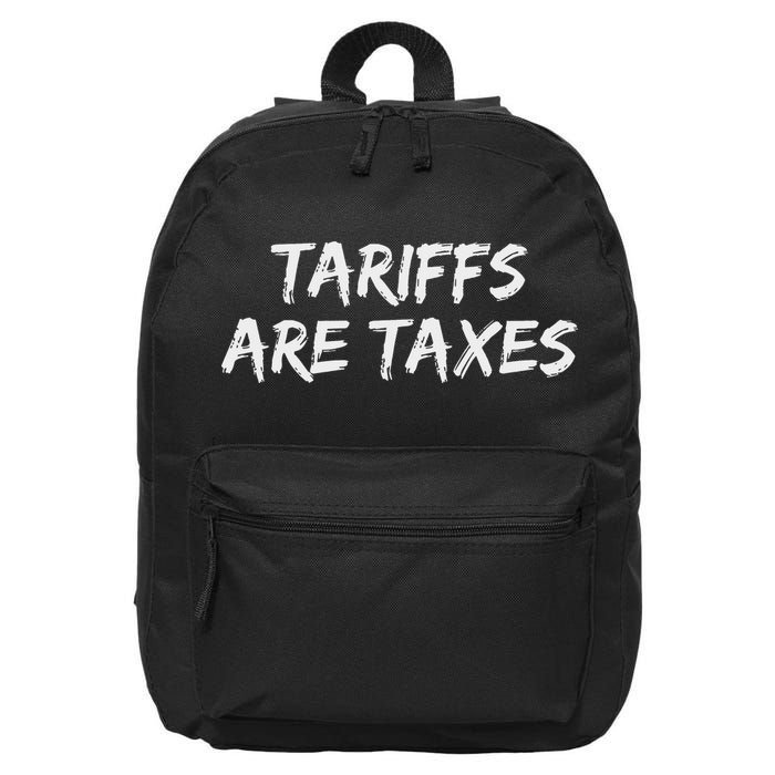 Tariffs Are Taxes Political View Against Tariffs 16 in Basic Backpack
