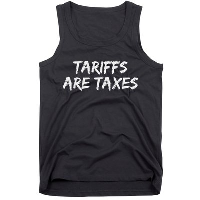 Tariffs Are Taxes Political View Against Tariffs Tank Top