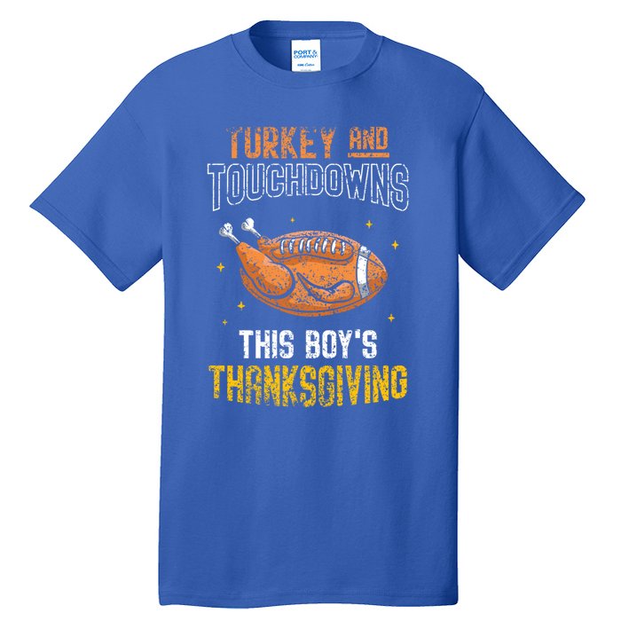 Turkey And Touchdowns: This S Thanksgiving Gratitude Gift Tall T-Shirt