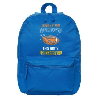 Turkey And Touchdowns: This S Thanksgiving Gratitude Gift 16 in Basic Backpack