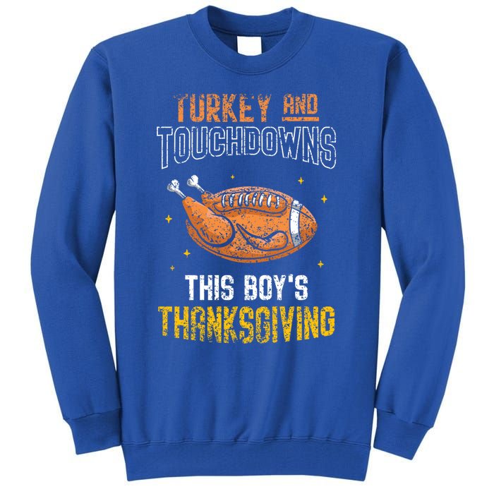 Turkey And Touchdowns: This S Thanksgiving Gratitude Gift Tall Sweatshirt