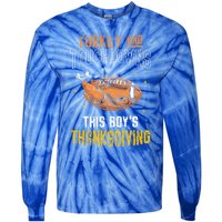 Turkey And Touchdowns: This S Thanksgiving Gratitude Gift Tie-Dye Long Sleeve Shirt