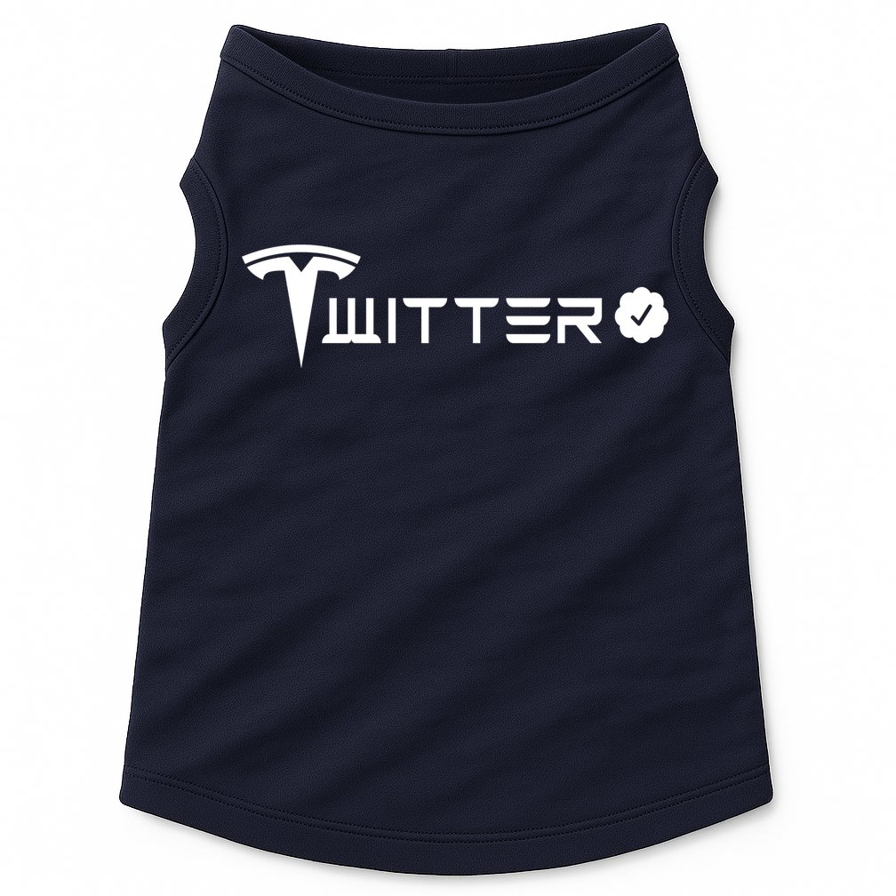 Twitter Combined Logo Doggie Tank