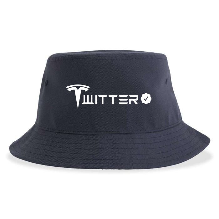 Twitter Combined Logo Sustainable Bucket Hat