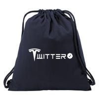 Twitter Combined Logo Drawstring Bag
