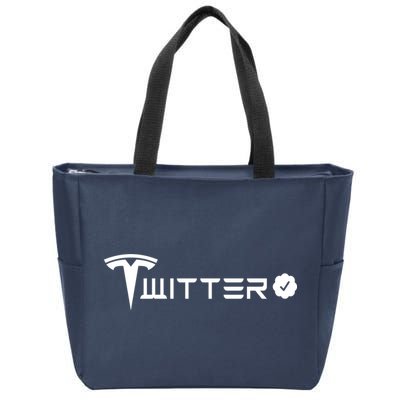 Twitter Combined Logo Zip Tote Bag