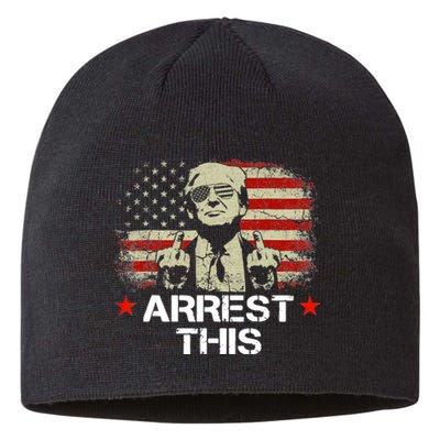 Trump Arrest This Funny Trump 2024 Convicted Felon Sustainable Beanie