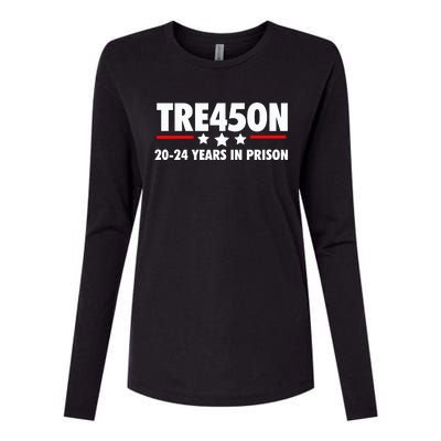 TRE45ON Anti Trump Treason 45 Womens Cotton Relaxed Long Sleeve T-Shirt