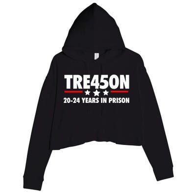 TRE45ON Anti Trump Treason 45 Crop Fleece Hoodie