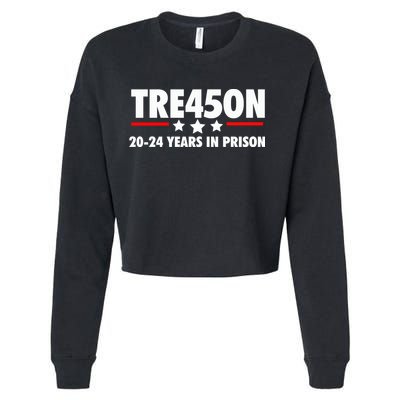 TRE45ON Anti Trump Treason 45 Cropped Pullover Crew