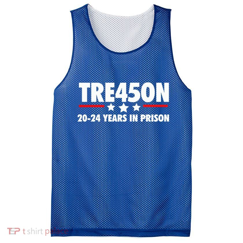 TRE45ON Anti Trump Treason 45 Mesh Reversible Basketball Jersey Tank