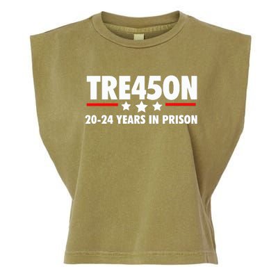 TRE45ON Anti Trump Treason 45 Garment-Dyed Women's Muscle Tee