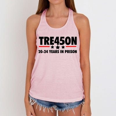 TRE45ON Anti Trump Treason 45 Women's Knotted Racerback Tank