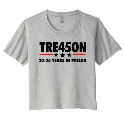 TRE45ON Anti Trump Treason 45 Women's Crop Top Tee