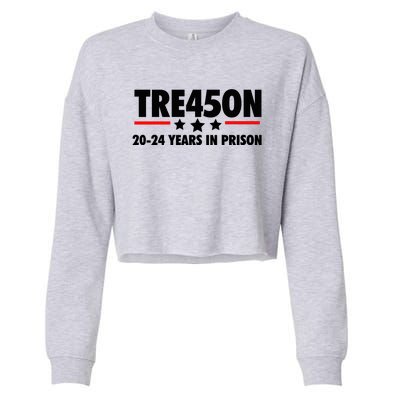 TRE45ON Anti Trump Treason 45 Cropped Pullover Crew