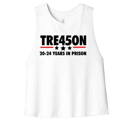 TRE45ON Anti Trump Treason 45 Women's Racerback Cropped Tank