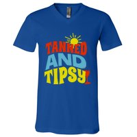 Tanned And Tipsy Gift V-Neck T-Shirt