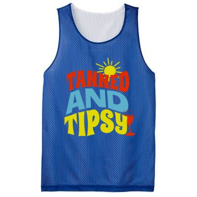 Tanned And Tipsy Gift Mesh Reversible Basketball Jersey Tank