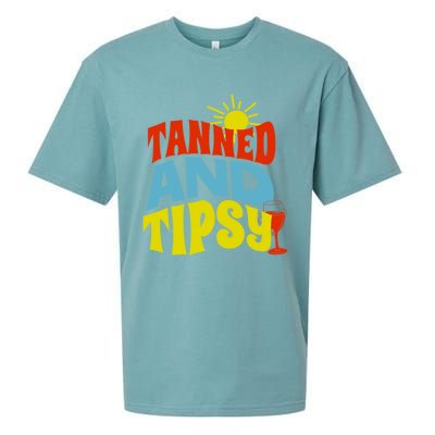 Tanned And Tipsy Gift Sueded Cloud Jersey T-Shirt